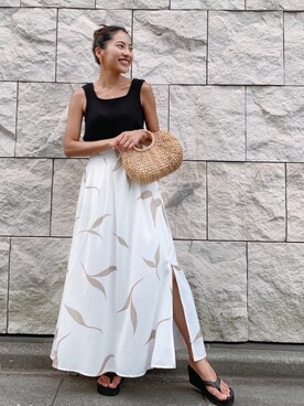 「Vicente（ヴィセンテ）のアイテム（タンクトップ）」を使った、🍊さん（レディース・157cm）の夏コーディネート
