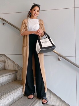 「Vicente（ヴィセンテ）のアイテム（カーディガン/ボレロ）」を使った、🍊さん（レディース・157cm）の夏コーディネート