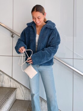 「カラーコート」｜「アイテム（ブルゾン）」を使った、🍊さん（レディース・160cm）の冬コーディネート