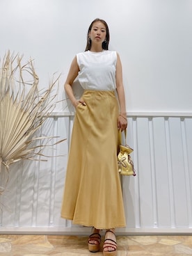 「Vicente（ヴィセンテ）のアイテム（タンクトップ）」を使った、🍊さん（レディース・162cm）の春コーディネート