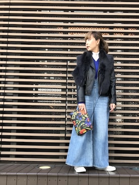 「RED CARD TOKYO（レッドカード）のアイテム（オールインワン・サロペット）」を使った、Yasukoさん（レディース・161cm）の秋コーディネート