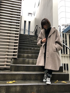 「MM6 Maison Margiela（ｴﾑｴﾑｼｯｸｽ ﾒｿﾞﾝ ﾏﾙｼﾞｪﾗ）のアイテム（ジャケット/アウター）」を使った、Yasukoさん（レディース・161cm）の秋コーディネート