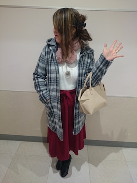 浜北あすかさん（レディース・158cm）の冬コーディネート