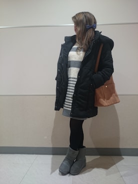 浜北あすかさん（レディース・158cm）の冬コーディネート