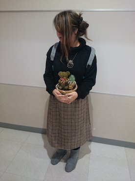 浜北あすかさん（レディース・158cm）の冬コーディネート