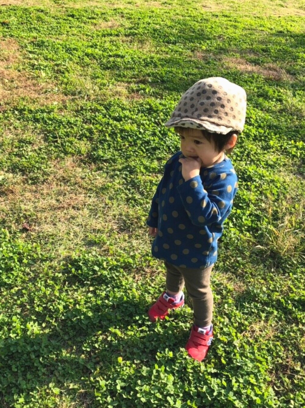 「息子コーデ、男の子コーデ、秋冬コーデ」｜「SM2のアイテム（キャップ、ベージュ系）」を使った、sean111さん（キッズ・90cm）の秋コーディネートの1枚目の写真