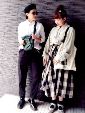 「チームラボ」｜「アイテム（その他パンツ）」を使った、67さん（レディース・148cm）の秋コーディネート