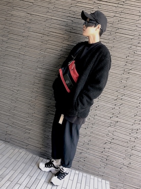 「GUコーデ」｜「アイテム（ノーカラージャケット）」を使った、67さん（レディース・148cm）の冬コーディネート