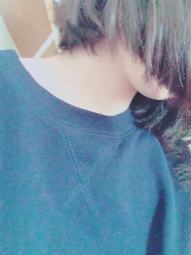 「GU（ジーユー）の（GU）スウェットプルオーバー（長袖）（トップス、ブルー系）」を使った、kanonpyさん（レディース・167cm）の冬コーディネート