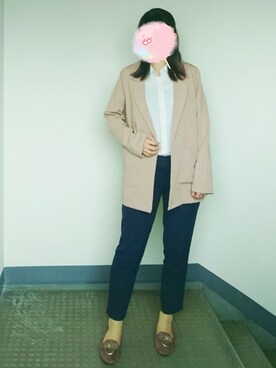 「NET（ネット）のアイテム（テーラードジャケット）」を使った、kaorudono77777さん（レディース・161cm）の春コーディネート
