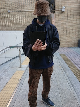 「Y-3（ワイスリー）のアイテム（MA-1）」を使った、たっくんさん（メンズ・176cm）の冬コーディネート