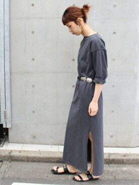 「FRAMeWORK（フレームワーク）のアイテム（サンダル）」を使った、eripoyoさん（レディース・164cm）の春コーディネート