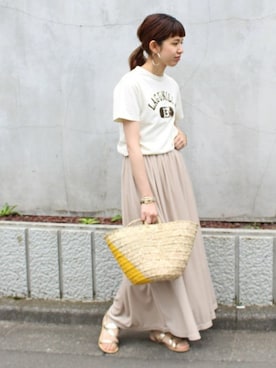「FRAMeWORK（フレームワーク）のアイテム（スカート）」を使った、eripoyoさん（レディース・164cm）の春コーディネート