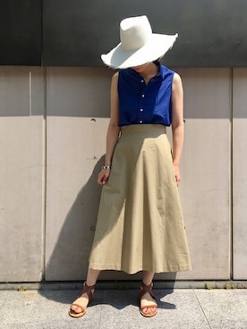 「FRAMeWORK（フレームワーク）のアイテム（スカート）」を使った、eripoyoさん（レディース・163cm）の春コーディネート