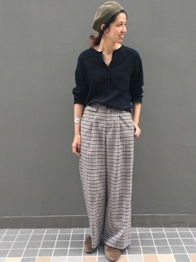 「FRAMeWORK（フレームワーク）のアイテム（パンツ）」を使った、eripoyoさん（レディース・163cm）の秋コーディネート