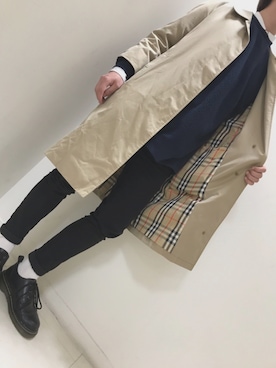 「Polo Ralph Lauren」｜「アイテム（ステンカラーコート）」を使った、たぁくんさん（メンズ・165cm）の冬コーディネート