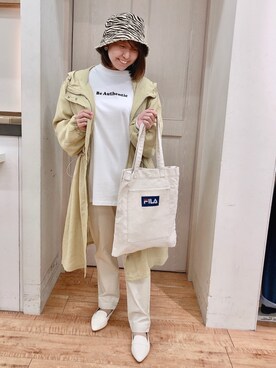 「ピスタチオ」｜「アイテム（その他アウター）」を使った、とろろさん（レディース・153cm）の春コーディネート
