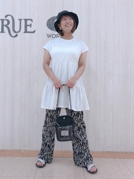 「DRESKIP（ドレスキップ）のアイテム（チュニック）」を使った、とろろさん（レディース・153cm）の秋コーディネート