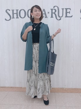 「秋トレンド2021」｜「アイテム（チュニック）」を使った、とろろさん（レディース・153cm）の秋コーディネート