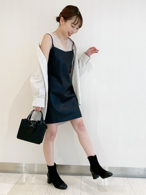 定価から3０ オフ 完売品 Heather フェイクレザーミニワンピース 包装無料 送料無料