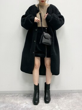 「Heather（ヘザー）のアイテム（その他アウター）」を使った、みさっきーさん（レディース・154cm）の秋コーディネート
