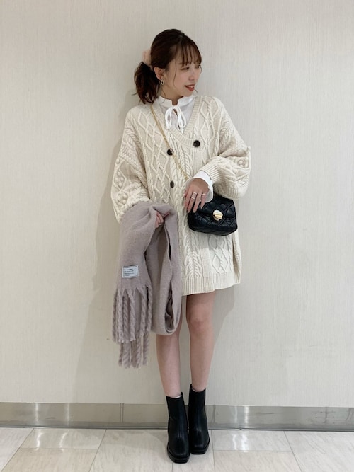 Heather（ヘザー）の「WボタンBIGカーディガン 896363（ニット