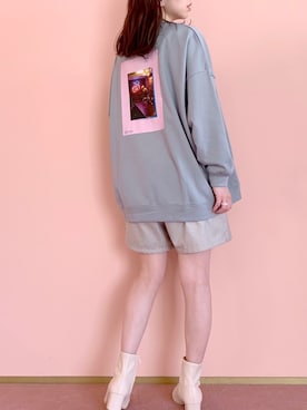 「キュロット」｜「アイテム（スウェット）」を使った、みさっきーさん（レディース・154cm）の冬コーディネート