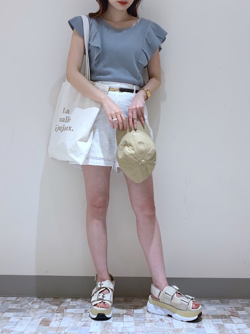 セール】ハニカムフリルカットソー_948763（Tシャツ/カットソー