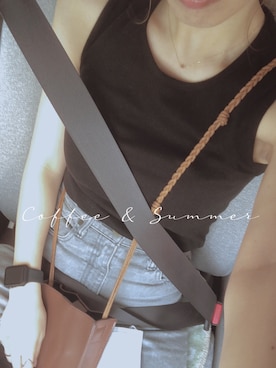 「BLACK BY MOUSSY（ブラックバイマウジー）のJAVA light gray denim<ジャワ ライトグレーデニム>（デニムパンツ）」を使った、Sさん（レディース・164cm）の夏コーディネート