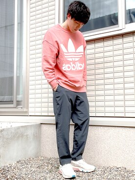 Adidas アディダス のスウェット ピンク系 を使った人気ファッションコーディネート Wear