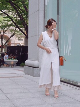 「ダニエルウェリントン」｜「アイテム（ワンピース/ドレス）」を使った、Tokoさん（レディース・152cm）の夏コーディネート