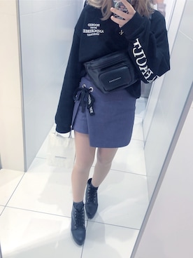 「ANDGEEBEE（アンジービー）のアイテム（スカート）」を使った、ユキさん（レディース・158cm）の春コーディネート
