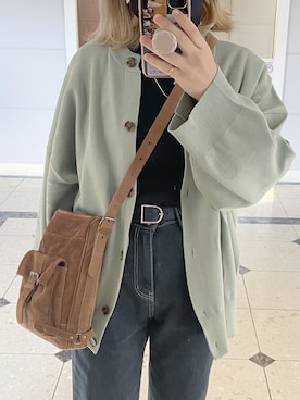 「DHOLIC（ディーホリック）のアイテム（ファッション雑貨）」を使った、ユキさん（レディース・158cm）の冬コーディネート