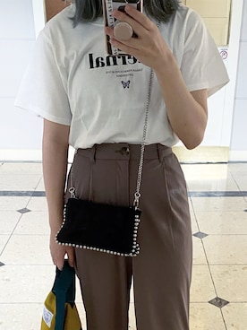 「ANDGEEBEE（アンジービー）のアイテム」を使った、ユキさん（レディース・158cm）の夏コーディネート
