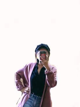 「西裝外套」｜「アイテム（アクセサリー）」を使った、啊鱼仔さん（レディース・158cm）の春コーディネート