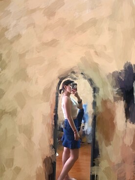 「cache cache（カシュ カシュ）のアイテム（スカート）」を使った、啊鱼仔さん（レディース・158cm）の春コーディネート