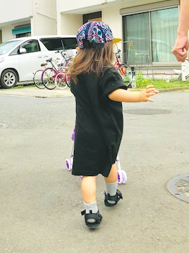 「HeM（ヘム）のアイテム」を使った、cocoharuさん（キッズ・90cm）の夏コーディネート