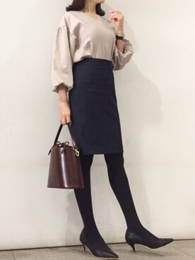 「titivate（ティティベイト）の6cmヒールポインテッドトゥパンプス（パンプス）」を使った、kyoooco♡さん（レディース・162cm）の春コーディネート