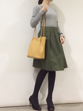 「着まわしコーデ」｜「アイテム（腕時計）」を使った、kyoooco♡さん（レディース・162cm）の春コーディネート