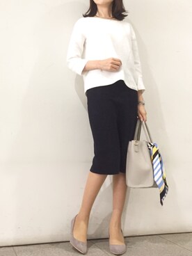 「titivate（ティティベイト）の6cmヒールポインテッドトゥパンプス（パンプス）」を使った、kyoooco♡さん（レディース・162cm）の春コーディネート