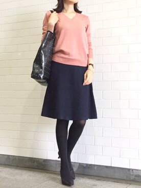 「titivate（ティティベイト）の6cmヒールポインテッドトゥパンプス（パンプス）」を使った、kyoooco♡さん（レディース・162cm）の春コーディネート
