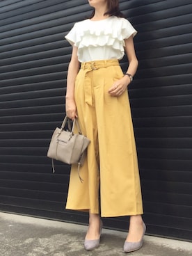 「titivate（ティティベイト）の6cmヒールポインテッドトゥパンプス（パンプス）」を使った、kyoooco♡さん（レディース・162cm）の春コーディネート