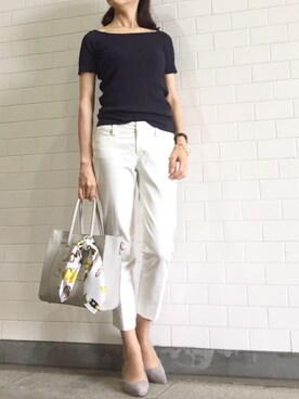 「titivate（ティティベイト）の6cmヒールポインテッドトゥパンプス（パンプス）」を使った、kyoooco♡さん（レディース・162cm）の春コーディネート
