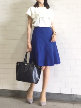 「titivate（ティティベイト）の6cmヒールポインテッドトゥパンプス（パンプス）」を使った、kyoooco♡さん（レディース・162cm）の春コーディネート