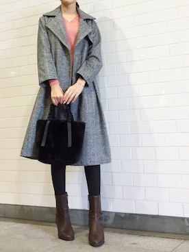 「UNIQLOコーデ」｜「アイテム（トレンチコート）」を使った、kyoooco♡さん（レディース・162cm）の冬コーディネート