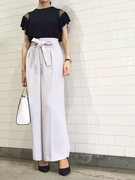 「SESTO（セスト）のストレートシルエットの7cmヒールポインテッドトゥパンプス（パンプス）」を使った、kyoooco♡さん（レディース・162cm）の夏コーディネート