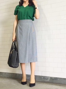 「SESTO（セスト）のストレートシルエットの7cmヒールポインテッドトゥパンプス（パンプス）」を使った、kyoooco♡さん（レディース・162cm）の夏コーディネート