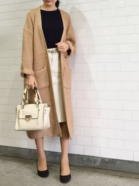 「SESTO（セスト）のストレートシルエットの7cmヒールポインテッドトゥパンプス（パンプス）」を使った、kyoooco♡さん（レディース・162cm）の秋コーディネート
