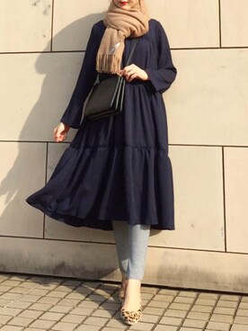「titivate（ティティベイト）の4.5cmヒールポインテッドトゥパンプス（パンプス）」を使った、kyoooco♡さん（レディース・162cm）の冬コーディネート