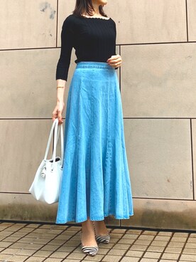 「VASIC（ヴァジック）のアイテム（トートバッグ）」を使った、kyoooco♡さん（レディース・162cm）の冬コーディネート